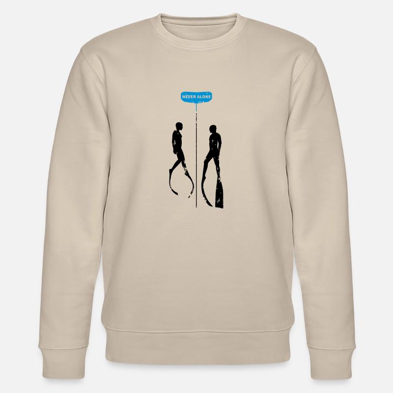 Never Alone Bifins - Stanley/Stella Unisex Bio-Sweatshirt CHANGER  - Beige