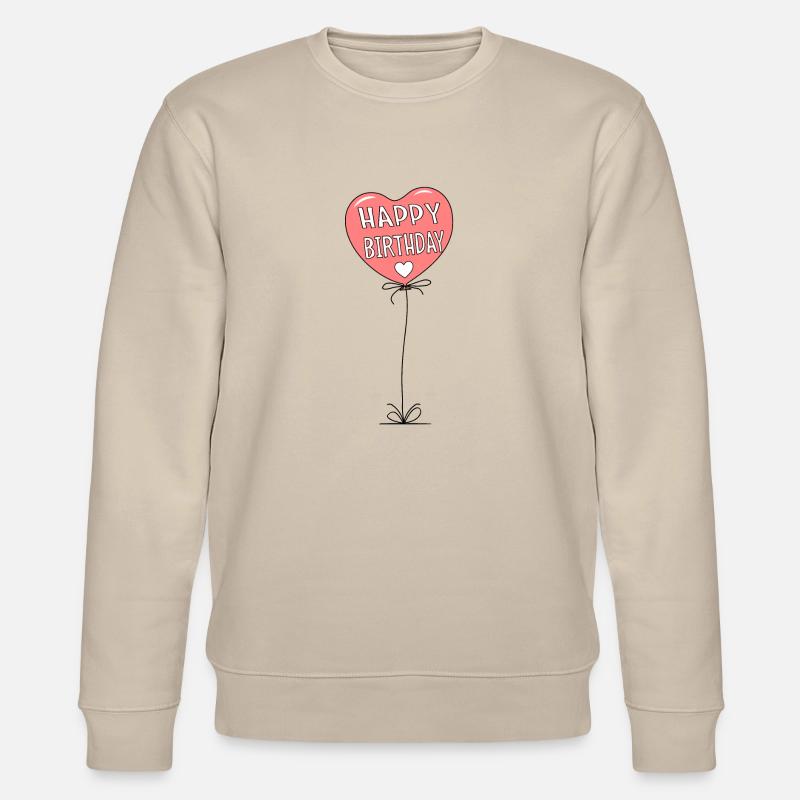 Ballon Joyeux anniversaire Rose - Sweat bio CHANGER Stanley/Stella Unisexe - beige