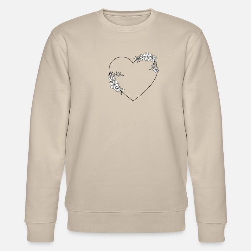 Rahmen Herz - Stanley/Stella Unisex Bio-Sweatshirt CHANGER  - Beige