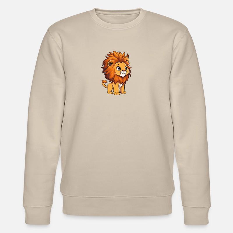 Total niedlicher Löwe - Stanley/Stella Unisex Bio-Sweatshirt CHANGER  - Beige