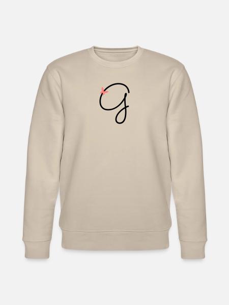Buchstabe G Schmetterlingsbuchstabe - Stanley/Stella Unisex Bio-Sweatshirt CHANGER  - Beige