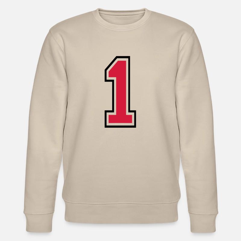 Zahl Eins - 1 - Stanley/Stella Unisex Bio-Sweatshirt CHANGER  - Beige