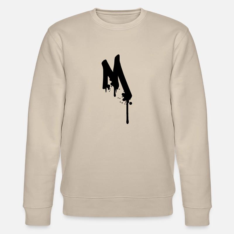 M graffiti drops Farbklex spray - Stanley/Stella CHANGER Unisex Organic Sweatshirt - beige