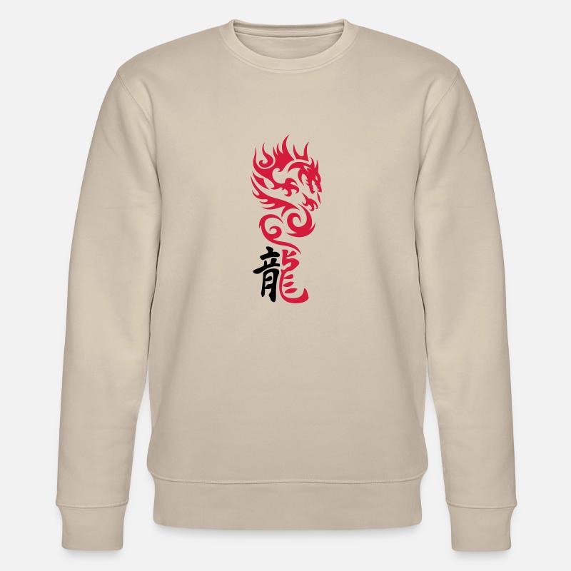 Drachen Tribal - Stanley/Stella Unisex Bio-Sweatshirt CHANGER  - Beige