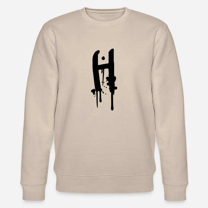 Graffiti H gouttes Farbklex spray - Sweat bio CHANGER Stanley/Stella Unisexe - beige