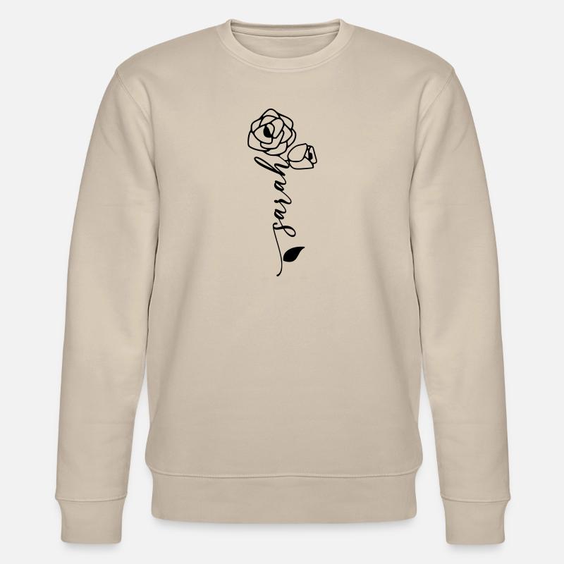 Sarah Nom Prénom Nom Fleur - Sweat bio CHANGER Stanley/Stella Unisexe - beige