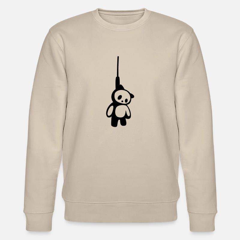 Hanged dead Panda Bear - Stanley/Stella CHANGER Unisex Organic Sweatshirt - beige
