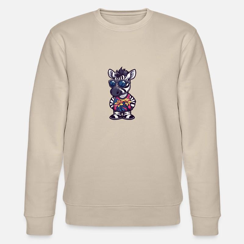 Zebra Comic Vacances - Sweat bio CHANGER Stanley/Stella Unisexe - beige