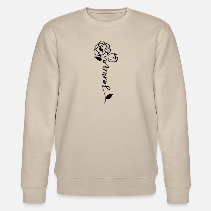Samira Nom Prénom Nom Fleur - Sweat bio CHANGER Stanley/Stella Unisexe - beige