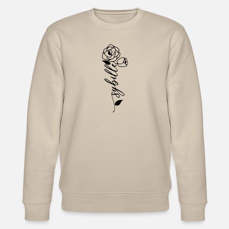 Sybille Nom Prénom Nom Fleur - Sweat bio CHANGER Stanley/Stella Unisexe - beige