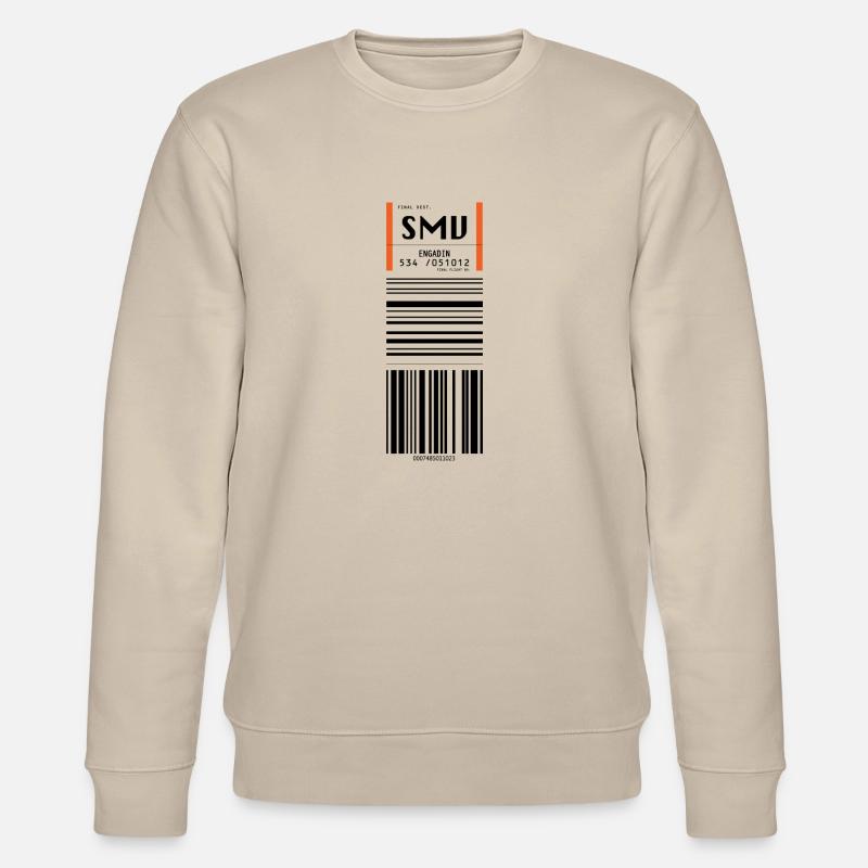 Flughafen Engadin Samedan - Stanley/Stella Unisex Bio-Sweatshirt CHANGER  - Beige
