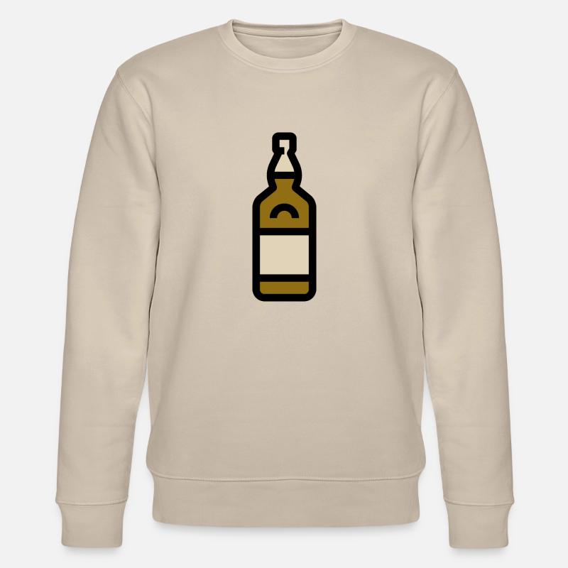 Whiskyflasche, Whiskeyflasche - Stanley/Stella Unisex Bio-Sweatshirt CHANGER  - Beige