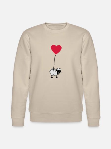 sheep_with_heart - Sweat bio CHANGER Stanley/Stella Unisexe - beige