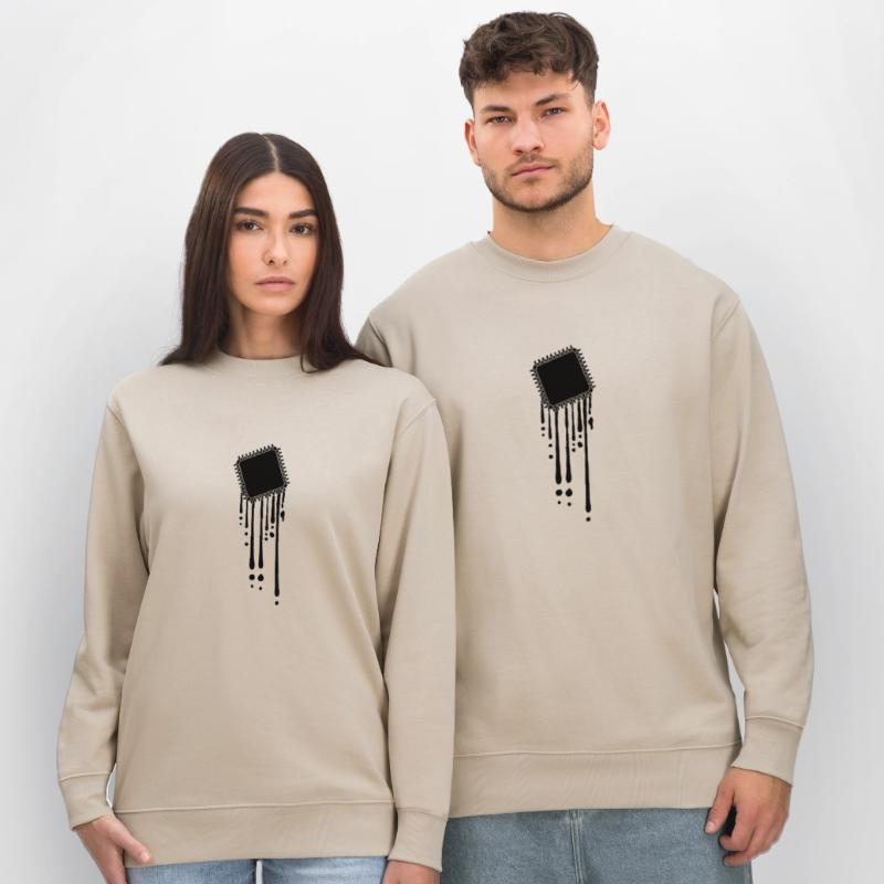 processor melt drops graffiti cpu computer Stanley/Stella CHANGER Unisex Organic Sweatshirt