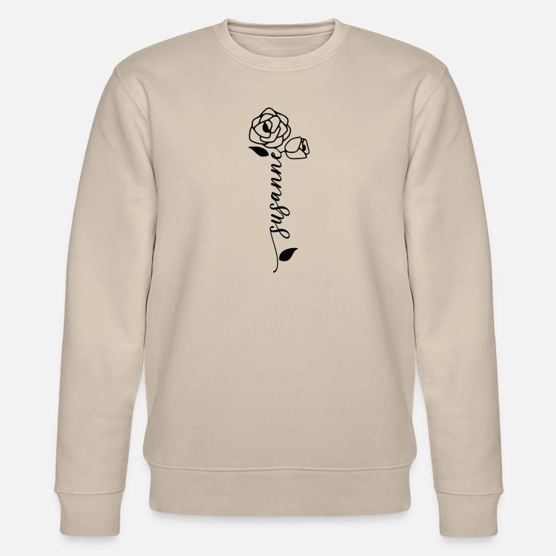 Susanne Nom Nom Fleur - Sweat bio CHANGER Stanley/Stella Unisexe - beige