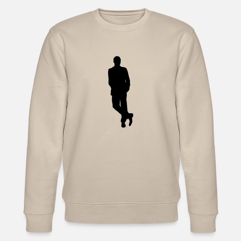 Mann Körper Silhouette Vektor-Design - Stanley/Stella Unisex Bio-Sweatshirt CHANGER  - Beige