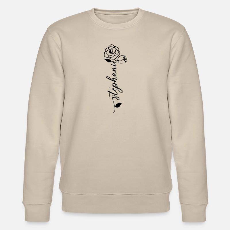 Stéphanie Nom Prénom Fleur - Sweat bio CHANGER Stanley/Stella Unisexe - beige