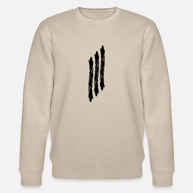 3 traits de franges - Sweat bio CHANGER Stanley/Stella Unisexe - beige