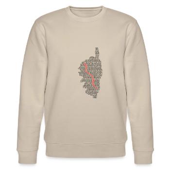 GR20 Grande Randonnée Corse Trekking Marche - Stanley/Stella Unisex Bio-Sweatshirt CHANGER  - Beige - Vorne - Nik (191cm) & Marisol (170cm)