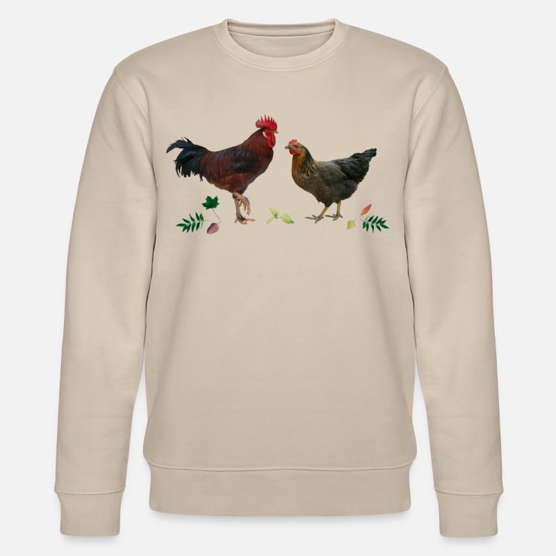 Kogut i kurczak - Ekologiczna bluza unisex Stanley/Stella CHANGER  - beżowy