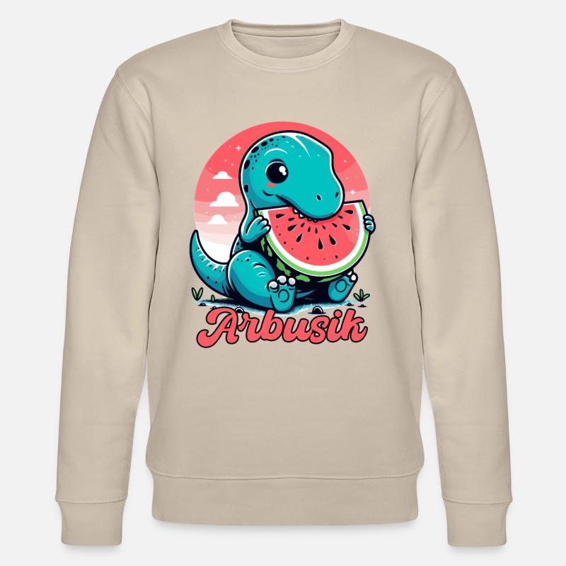 Mignon T-Rex Pastèque Arbusik Cadeau - Sweat bio CHANGER Stanley/Stella Unisexe - beige