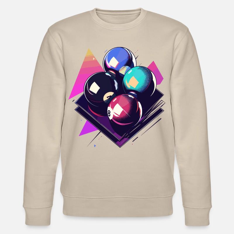 Boules de billard graphique - Sweat bio CHANGER Stanley/Stella Unisexe - beige
