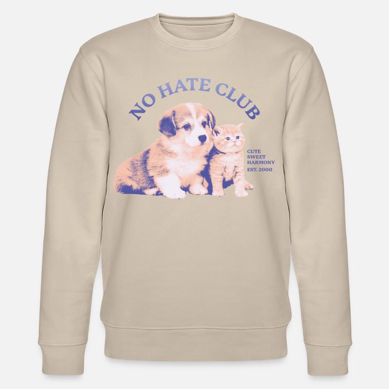 No Hate Club – Süße Harmonie - Stanley/Stella Unisex Bio-Sweatshirt CHANGER  - Beige