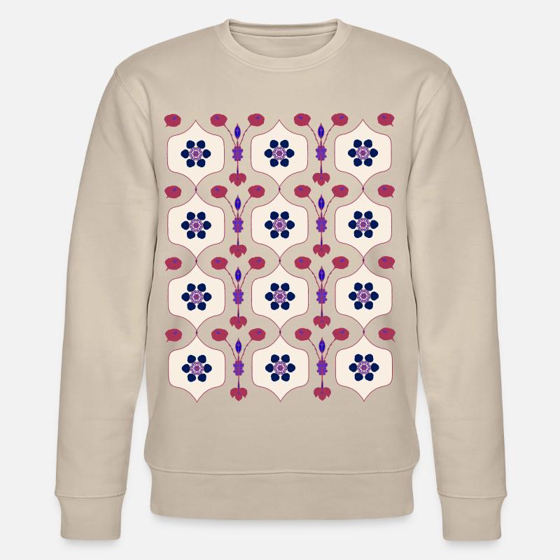 Florale Art Déco Romantik - Stanley/Stella Unisex Bio-Sweatshirt CHANGER  - Beige