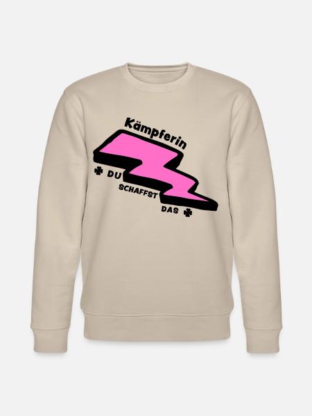 Glücksbringer: Du schaffst das! Kämpferin - Stanley/Stella Unisex Bio-Sweatshirt CHANGER - Beige