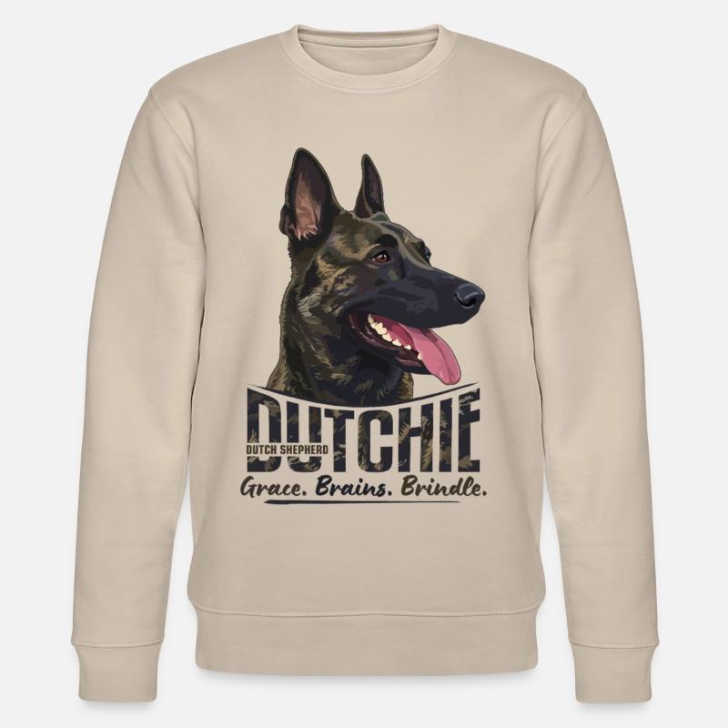 Dutchie - Holländischer Schäferhund - Stanley/Stella Unisex Bio-Sweatshirt CHANGER  - Beige