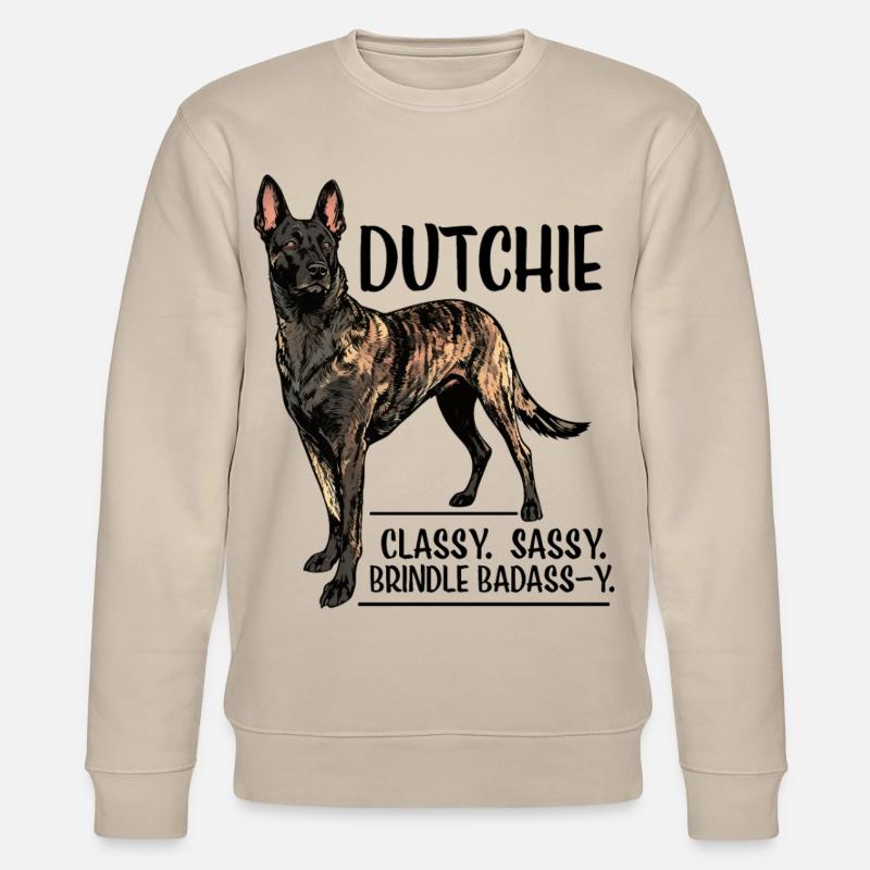 Dutchie - Holländischer Schäferhund - Stanley/Stella Unisex Bio-Sweatshirt CHANGER  - Beige