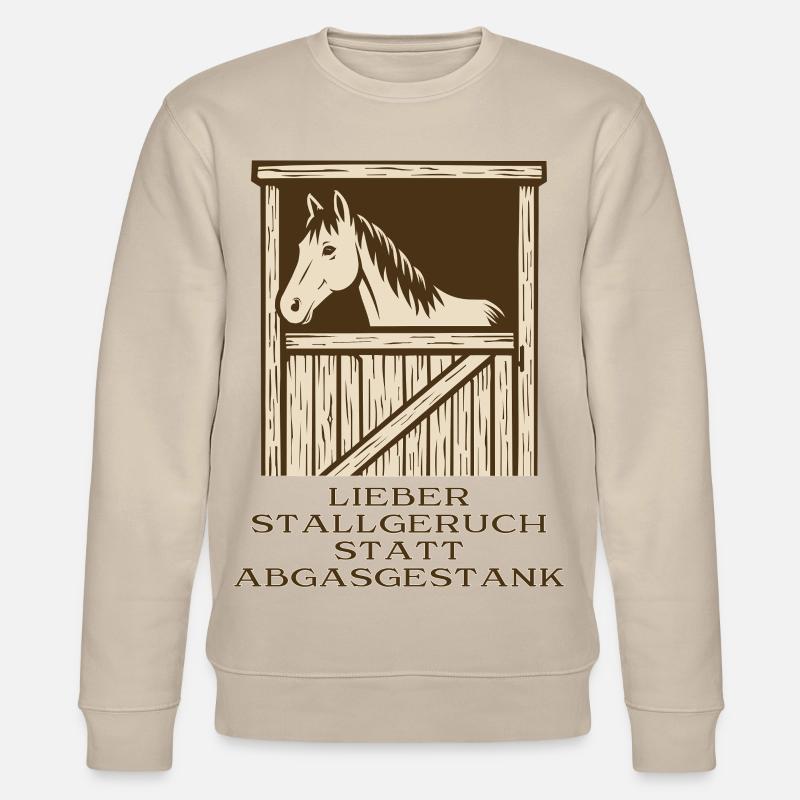 Lieber Stallgeruch statt Abgasgestank - Stanley/Stella Unisex Bio-Sweatshirt CHANGER  - Beige