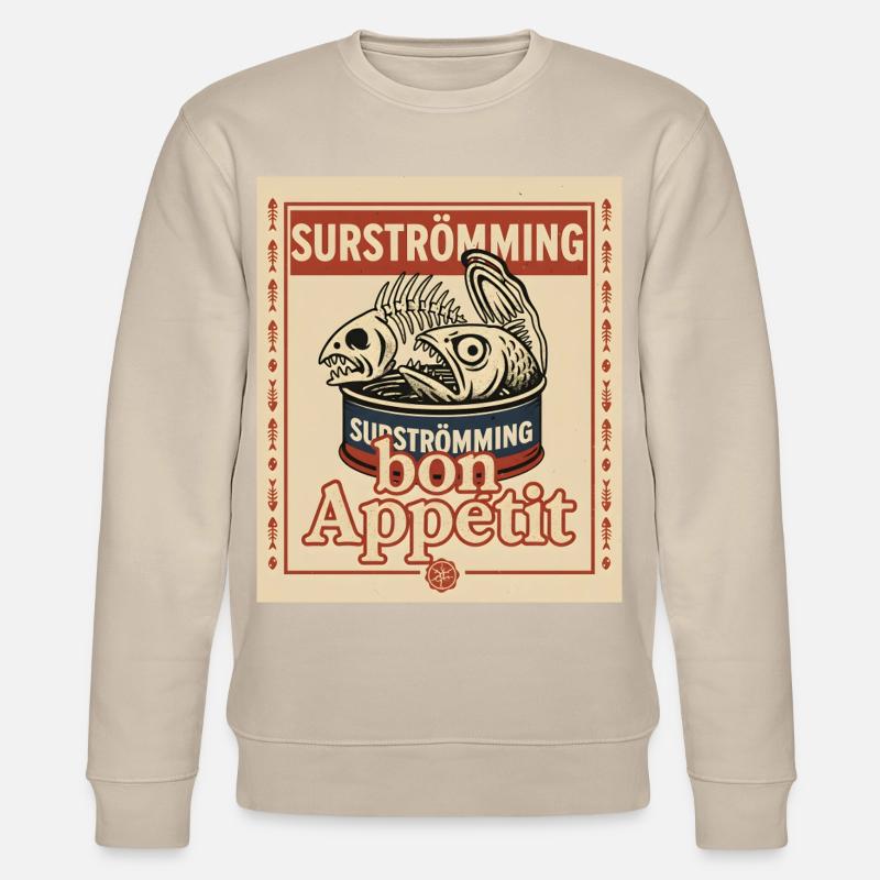 Surströmming Mutprobe Challenge - Stanley/Stella Unisex Bio-Sweatshirt CHANGER  - Beige