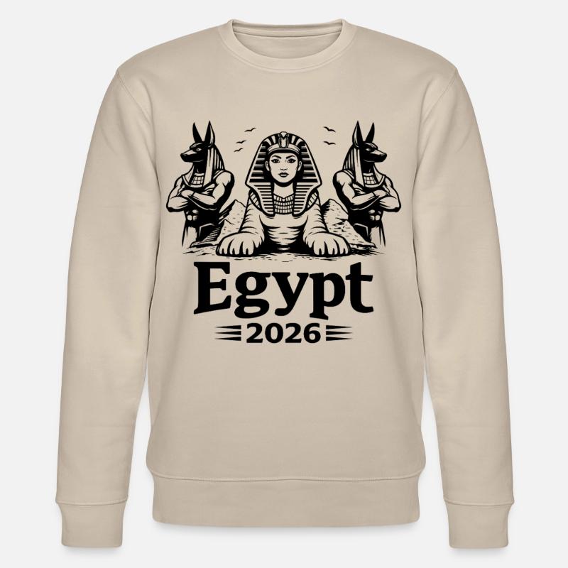 Sphinx Cléopâtre Anubis Égypte 2026 Mysticisme - Sweat bio CHANGER Stanley/Stella Unisexe - beige