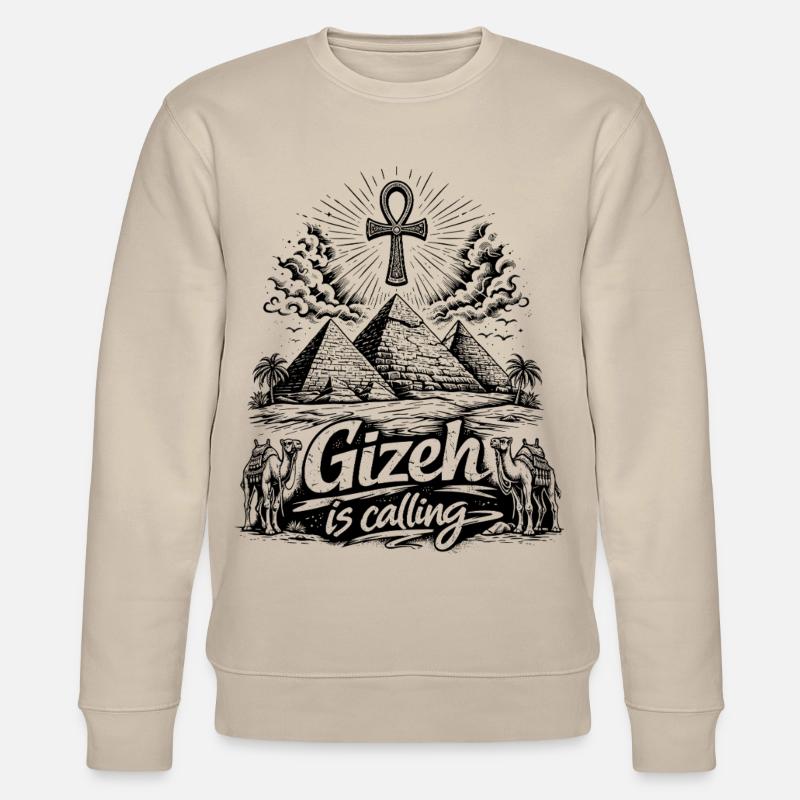 Gizeh is calling Ägypten Pyramiden Reise - Stanley/Stella Unisex Bio-Sweatshirt CHANGER  - Beige