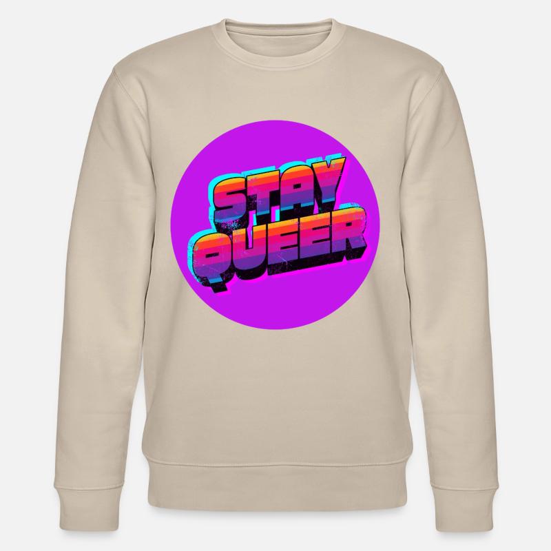 Reste queer rétro néon - Sweat bio CHANGER Stanley/Stella Unisexe - beige