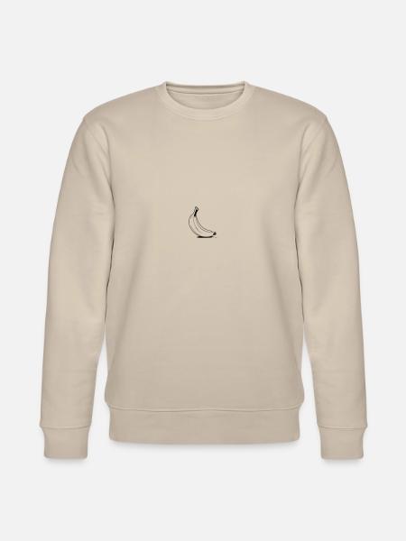 Cartoon-Banane als Vektorgrafik - Stanley/Stella Unisex Bio-Sweatshirt CHANGER  - Beige