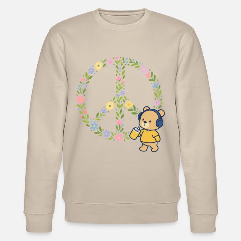 Paix Fleurs Fleurs - Sweat bio CHANGER Stanley/Stella Unisexe - beige