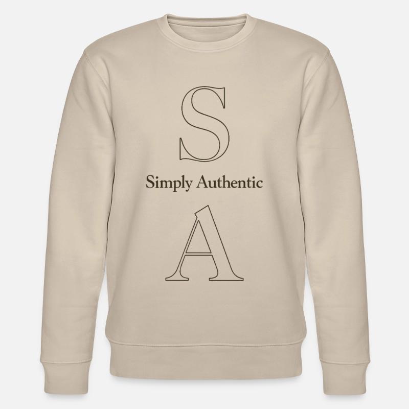 Simply Authentic Statement Spruch - Stanley/Stella Unisex Bio-Sweatshirt CHANGER  - Beige