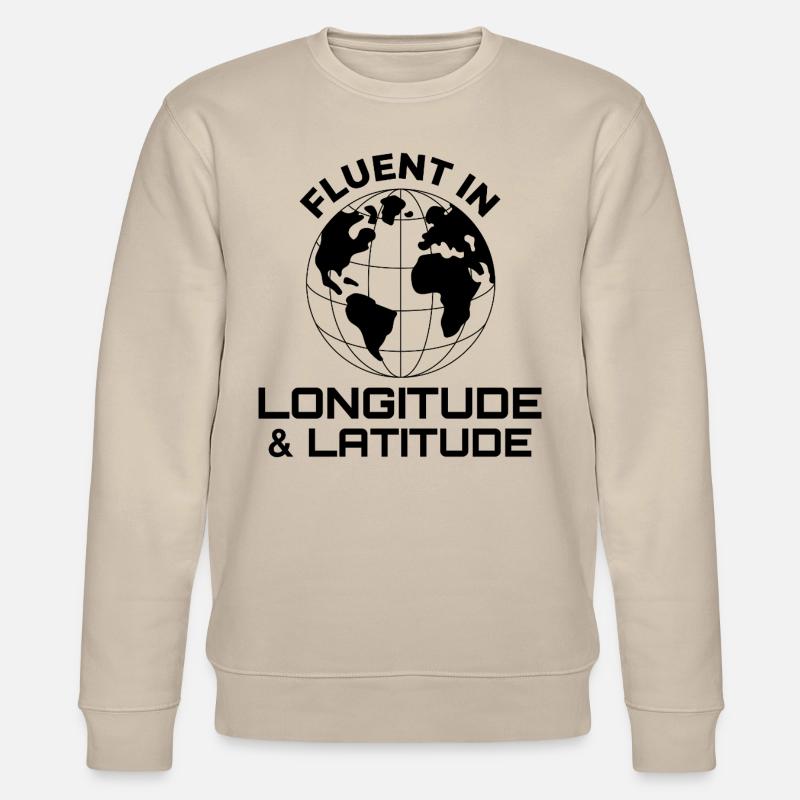 Fluent Longitude Latitude GIS Globe - Sweat bio CHANGER Stanley/Stella Unisexe - beige