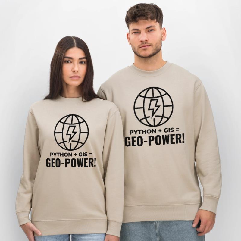 Python GIS Geo-Power Programmierung Geospatial Stanley/Stella Unisex Bio-Sweatshirt CHANGER 