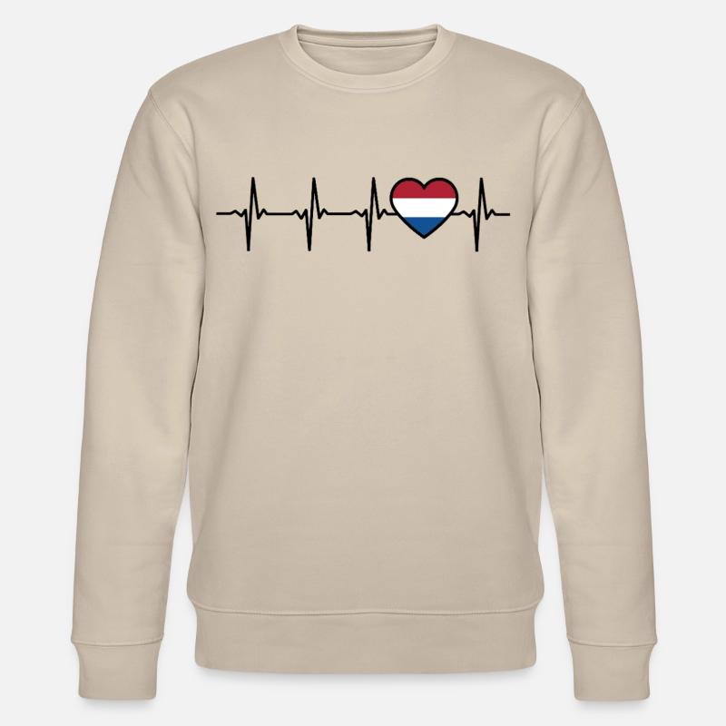 Pays-Bas Hollande Drapeau Drapeaux - Sweat bio CHANGER Stanley/Stella Unisexe - beige