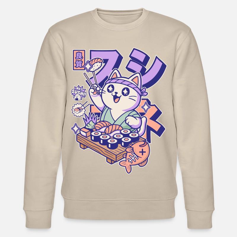 Sushi Chef Cat - Sweat bio CHANGER Stanley/Stella Unisexe - beige