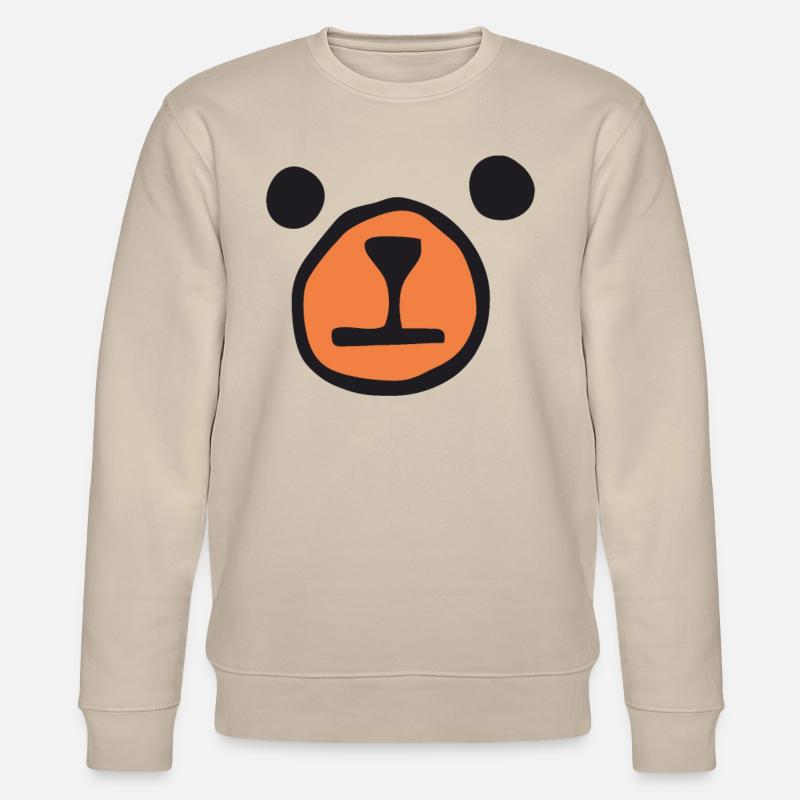 Bären Gesicht - Bär - Stanley/Stella Unisex Bio-Sweatshirt CHANGER  - Beige