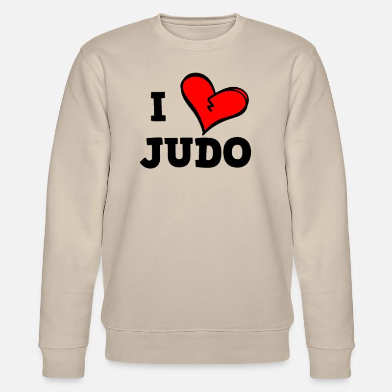 Ich liebe Judo - Stanley/Stella Unisex Bio-Sweatshirt CHANGER  - Beige