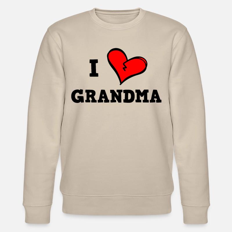 Ich liebe Oma - Stanley/Stella Unisex Bio-Sweatshirt CHANGER  - Beige