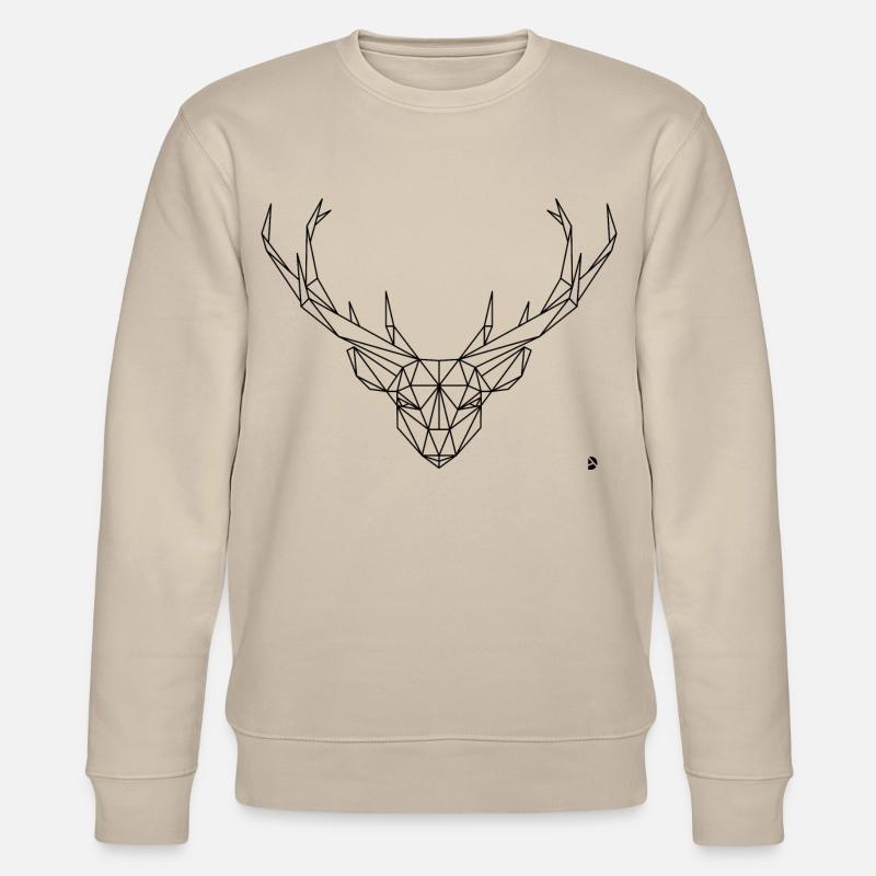 AD Geometric Deer - Stanley/Stella Unisex Bio-Sweatshirt CHANGER  - Beige