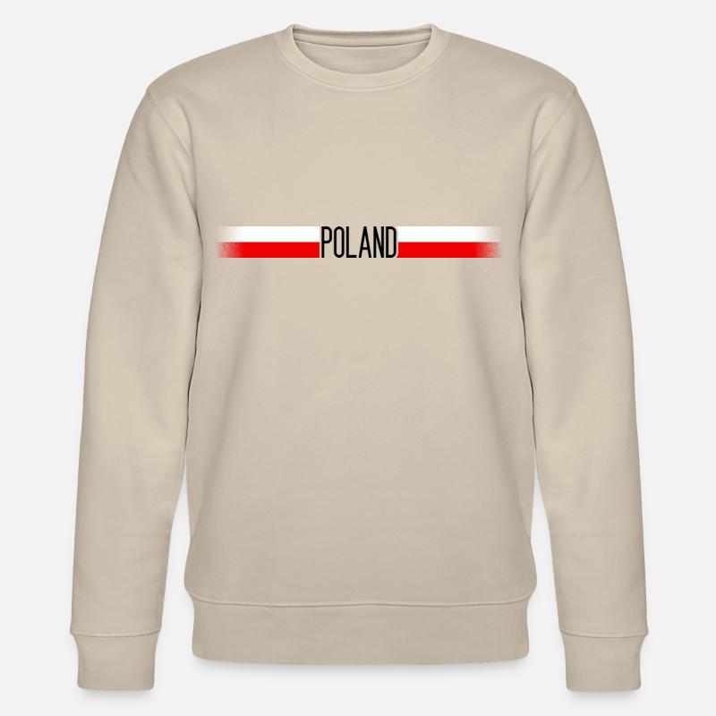 Polen Flagge/Banner 005 AllroundDesigns - Stanley/Stella Unisex Bio-Sweatshirt CHANGER  - Beige