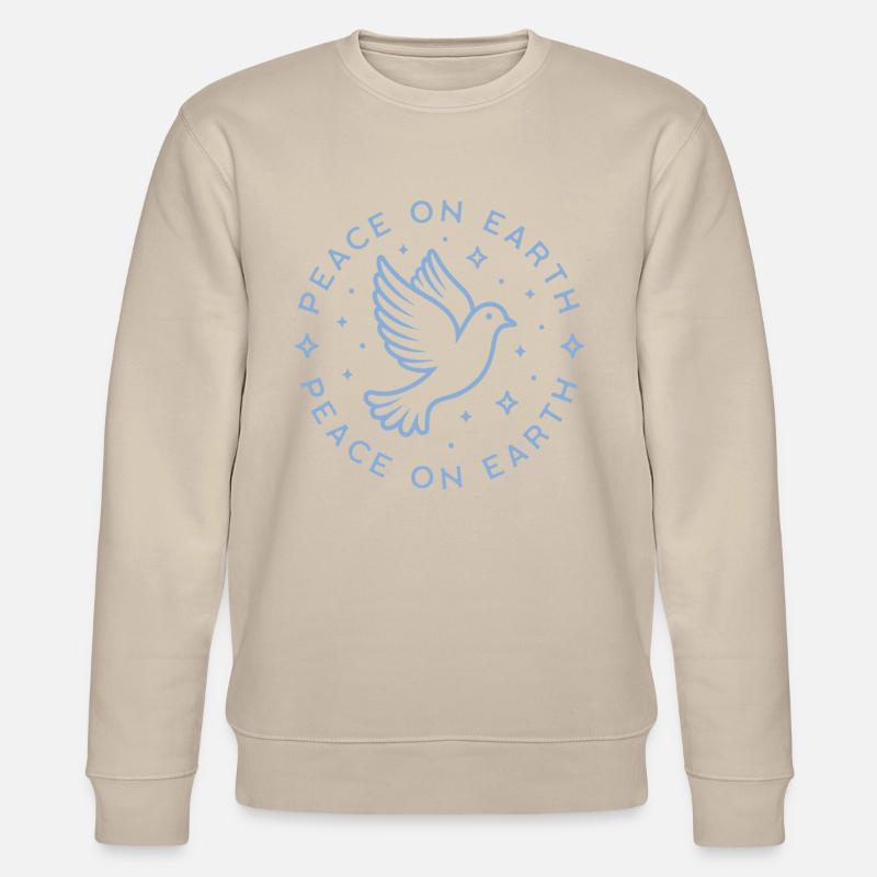 Paix sur terre colombe bleu - Sweat bio CHANGER Stanley/Stella Unisexe - beige