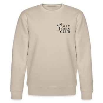 Nicht alle Tassen im Schrank Club! Links & Grün - Stanley/Stella Unisex Bio-Sweatshirt CHANGER  - Beige - Vorne - Nik (191cm) & Marisol (170cm)